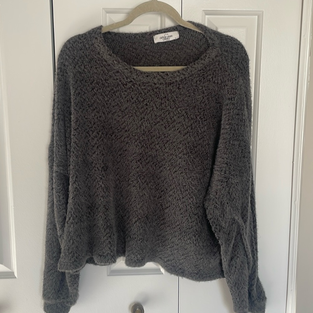 Carly Jean fuzzy textured sweater